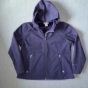 Free Country Women's Deep Purple removable Hood Jacket Plus sizeXXL soft lining